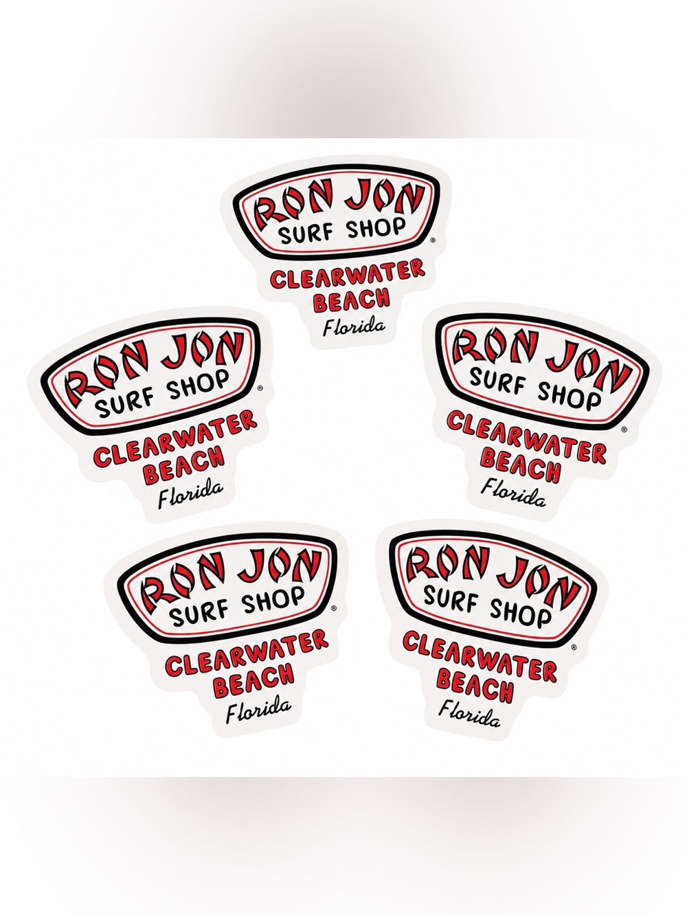 Ron Jon Surf Shop Clearwater Beach, FL - 5 Stickers